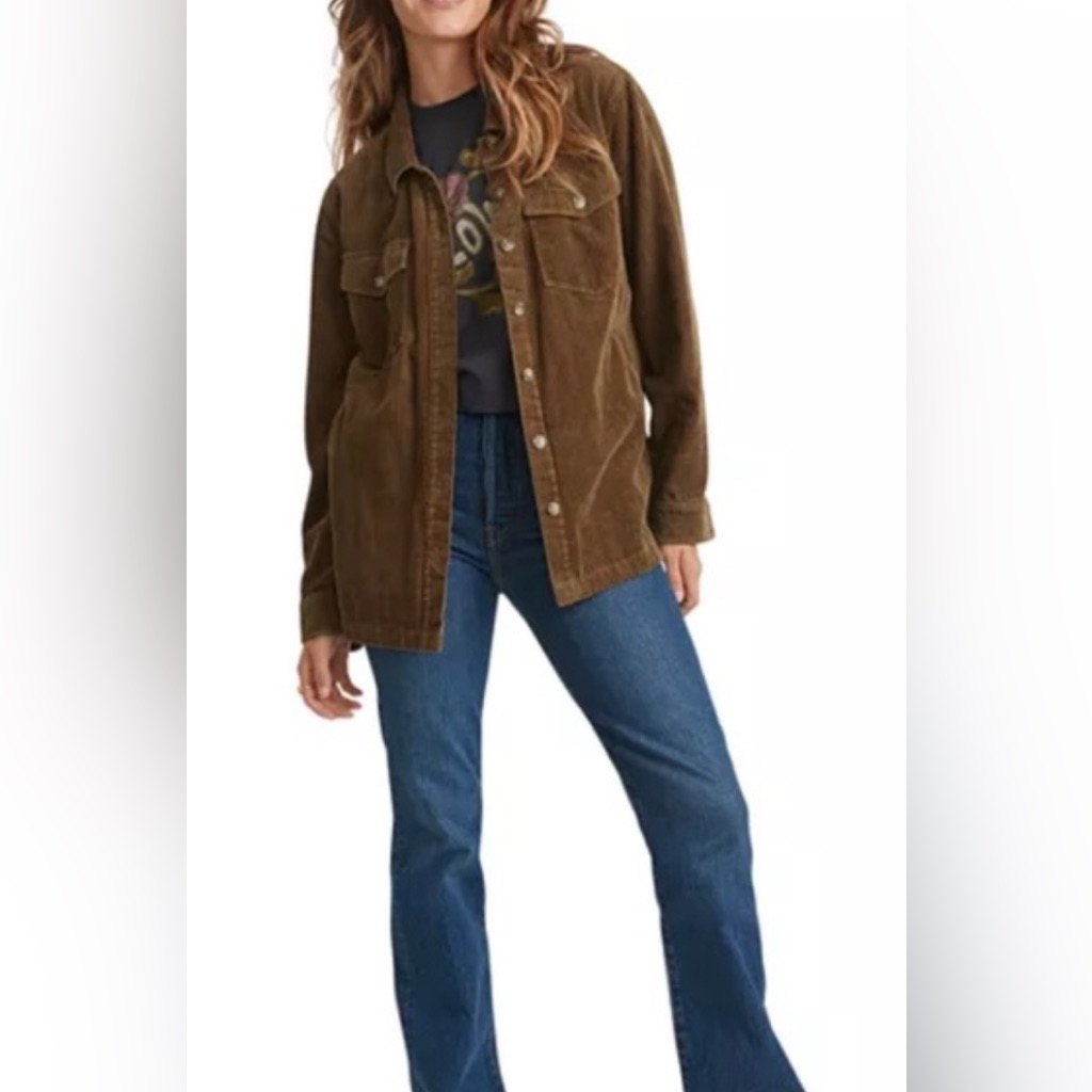 Marine Layer Carrie Corduroy Shirt Jacket Hemp Organic Cotton Xs Oversized